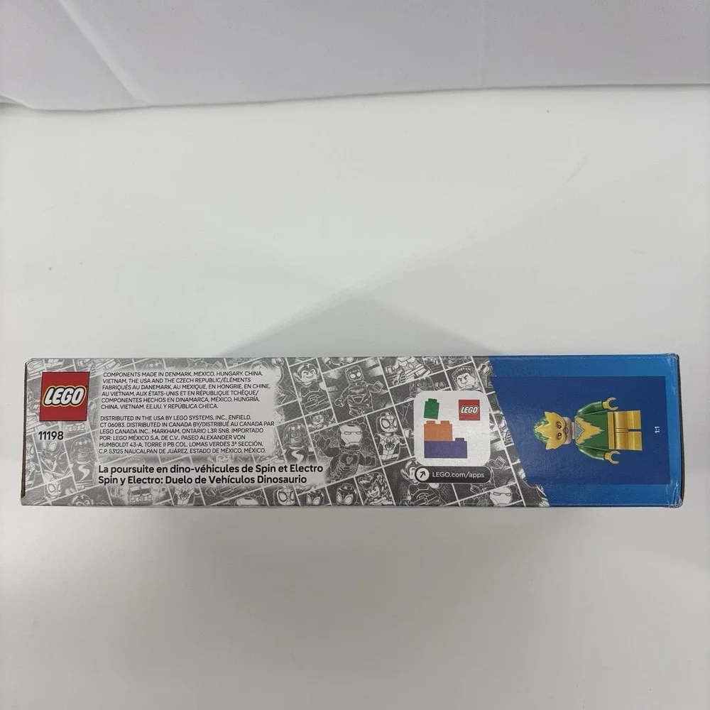Lot Of 2 LEGO Spider-Man: Spin and Electro‎ Dinosaur Vehicle Chase Set #11198